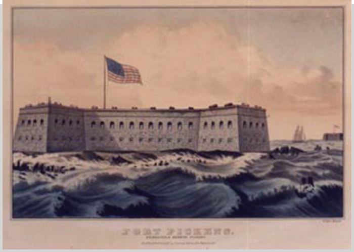 An illustration of Ft. Pickens
